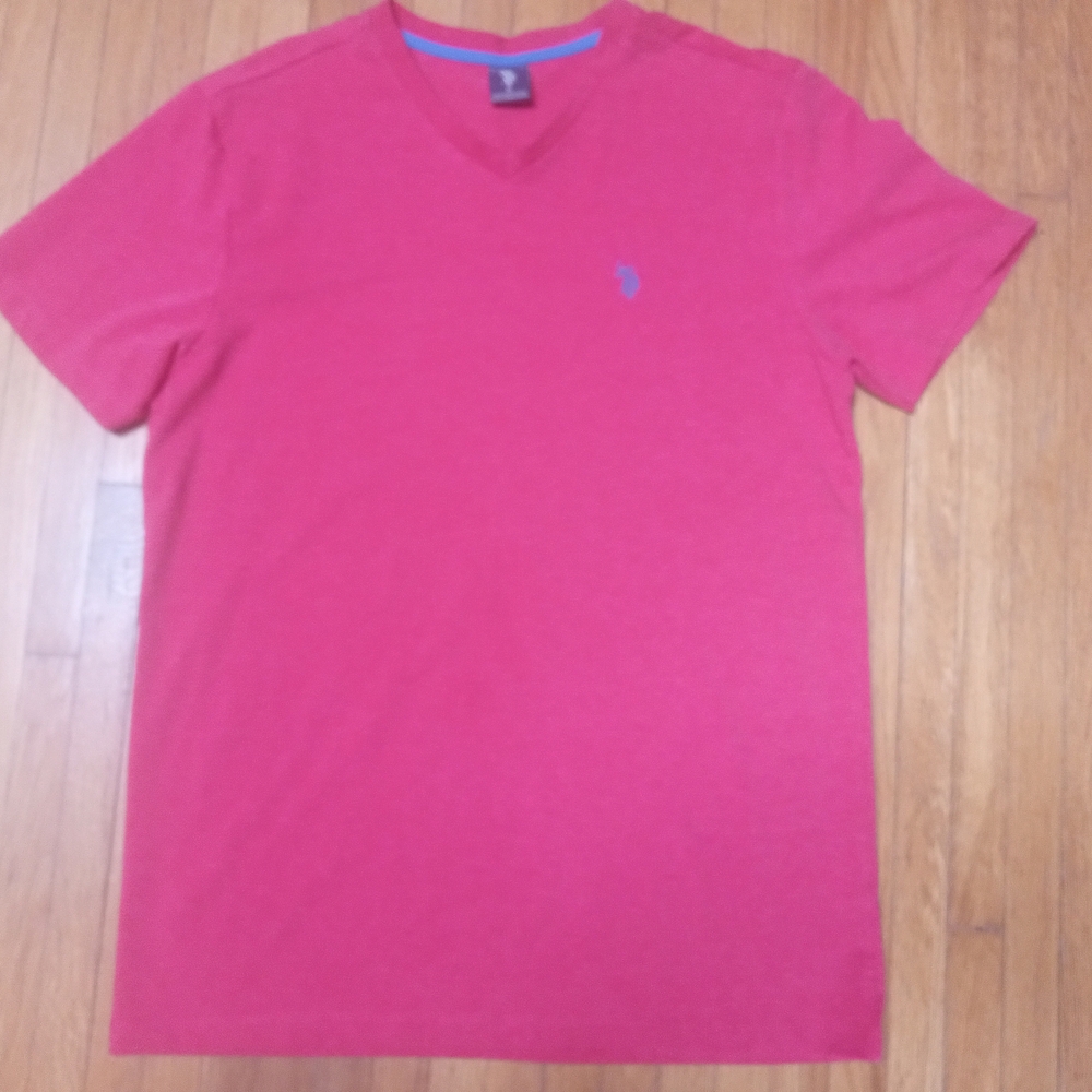 U.S. Polo Assn. Red V-Neck Tee